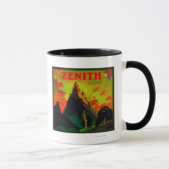 Taza Etiqueta de Naranja ZenithWhittier, CA (Derecha)
