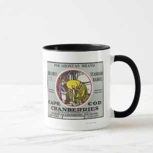 Taza Etiqueta del arándano de la marca de Cape Cod