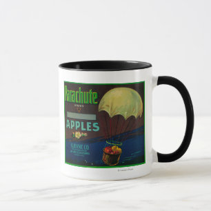 Taza Etiqueta del cajón de Apple del paracaídas