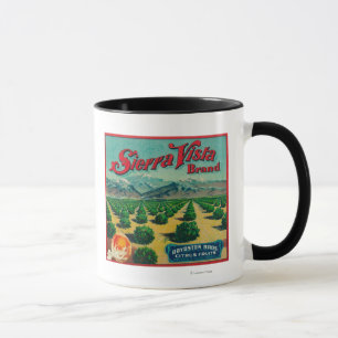 Taza Etiqueta del cajón de la fruta cítrica de la marca
