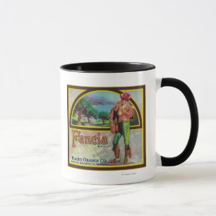 Taza Etiqueta del cajón de la fruta cítrica de la marca