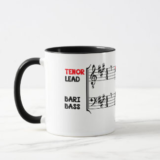Taza Etiqueta del tenor "que canto con la ev'ry "