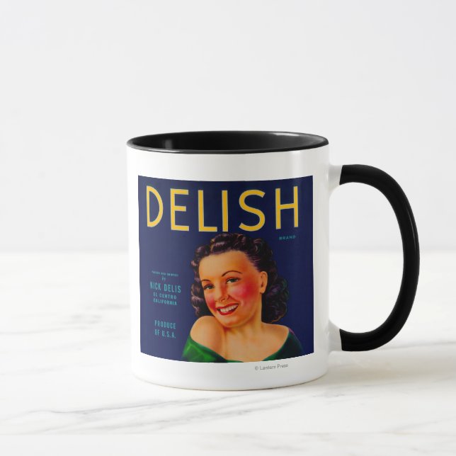 Taza Etiqueta Naranja de DelishEl Centro, CA (Derecha)