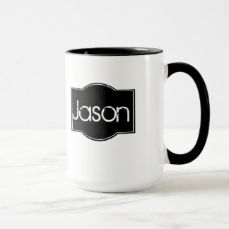Taza Etiqueta negra personalizada