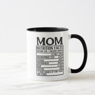 Taza Etiqueta nutricional de mamá