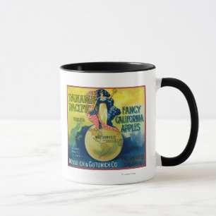 Taza Etiqueta pacífica del cajón de Panamá Apple