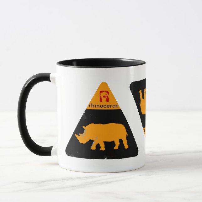 Taza etiqueta rhinoceros (Izquierda)