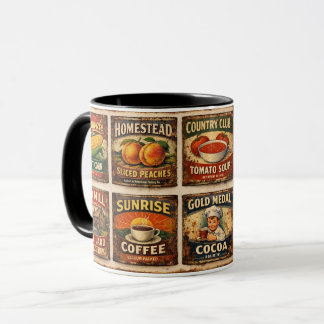 Taza etiquetas de alimentos al estilo vintage