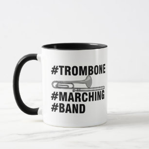 Taza Etiquetas de la banda de marchas trombónicas