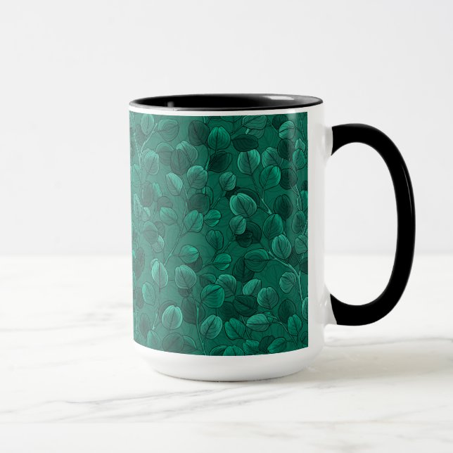 Taza Eucalipto sobre verde (Derecha)