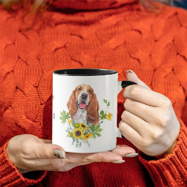 Taza Eucalyptus Basset Hound Mug