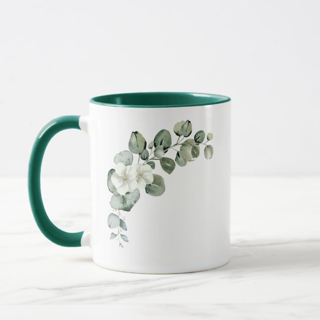 Taza Eucalyptus Rustic Greenery Boda (Izquierda)