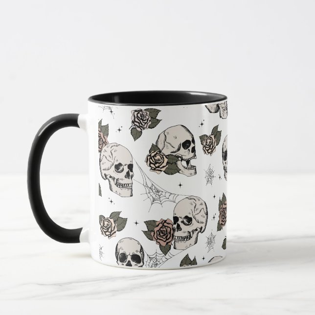 Taza Eucalyptus Skulls y Rosas (Izquierda)