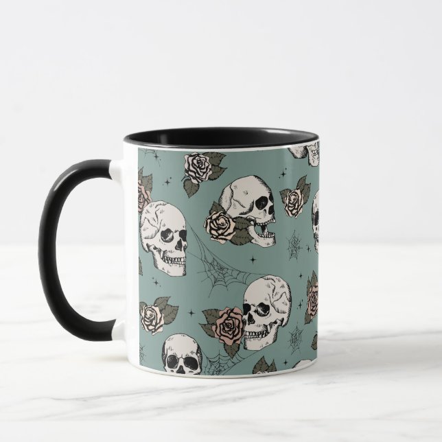 Taza Eucalyptus Skulls y Rosas (Izquierda)