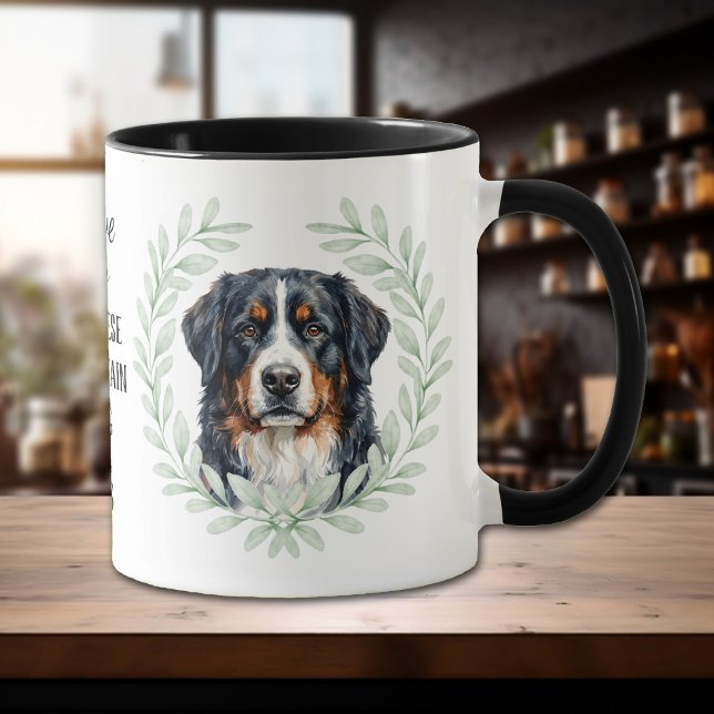 Taza Eucalyptus Wreath Bernese Mountain Dog Monogram (Subido por el creador)