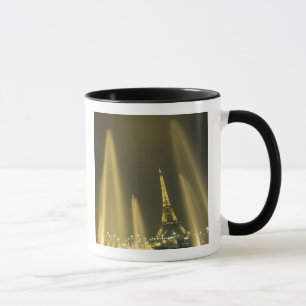 Taza Europa, Francia, París, Torre Eiffel, noche