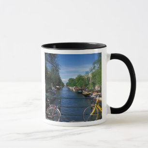 Taza Europa, Holanda, Amsterdam, bicicleta amarilla y