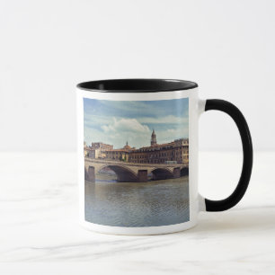 Taza Europa, Italia, Florencia. El río Arno fluye