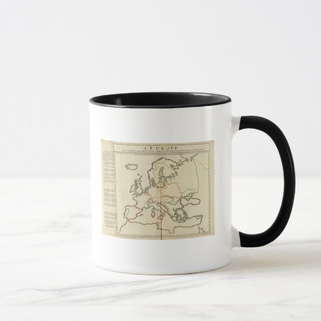 Taza Europa, montañas y ríos (Derecha)