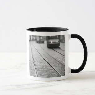 Taza Europa, Suiza, Berna. vías de tranvía,