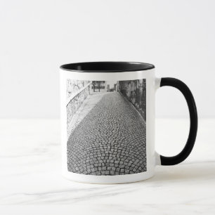 Taza Europa, Suiza, Zúrich. Calle empedrada,