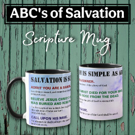 Taza Evangelio ABC de la Salvación Biblia Cristiana KJV
