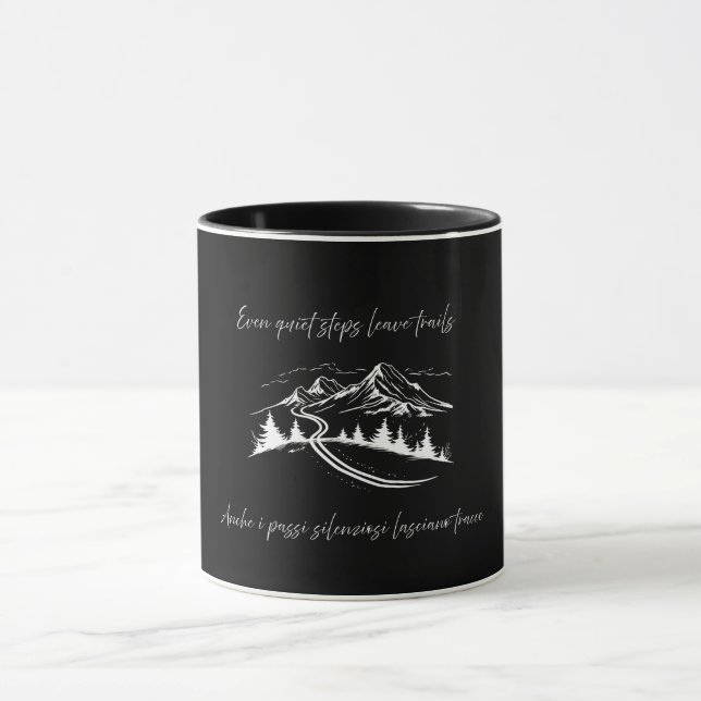 Taza Even Quiet Steps – Minimalist Bilingual Quote  (Centro)