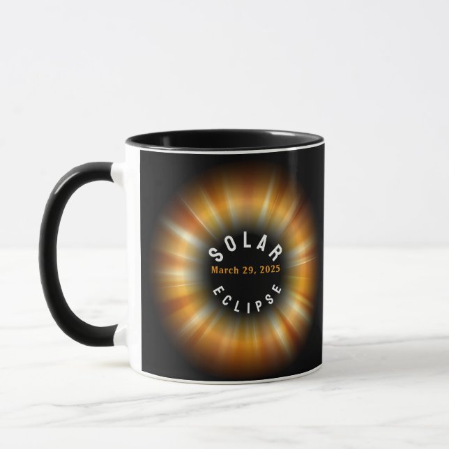 Taza Evento estadounidense Eclipse solar 3/29/2025 NOMB (Izquierda)