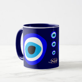 Taza Evil Eye Talisman y Arab Amulet /turco, griego