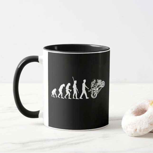 Taza Evolución del motociclista (Con donut)