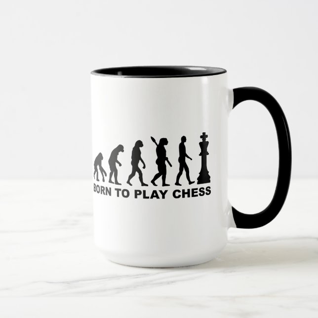 Taza Evolución llevada para jugar a ajedrez (Derecha)
