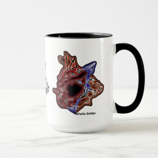Taza Evolución tribal abstracta del líder del arte