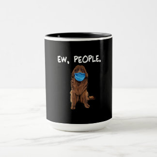 Taza Ew People | Perro de Newfie con regalo de máscara