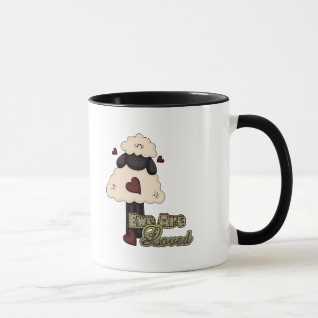 Taza ewe es una oveja valentina querida (Derecha)
