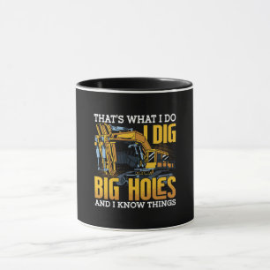 Taza Excavator Driver I Dig Big Holds Construction