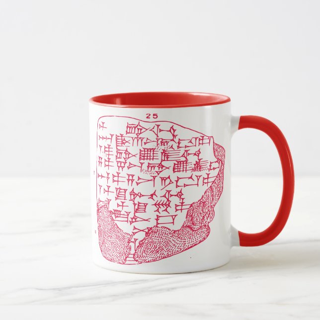 Taza excelente cuneiforme de la bebida (Derecha)