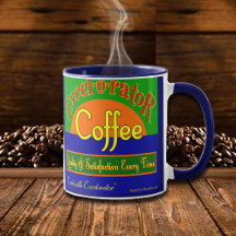Excelorator Coffee Retro Label Art Mug
