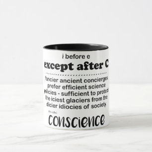 Taza excepto después de c