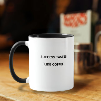 Taza ÉXITO COMO EL TIPOGRAFÍA motivacional del CAFÉ