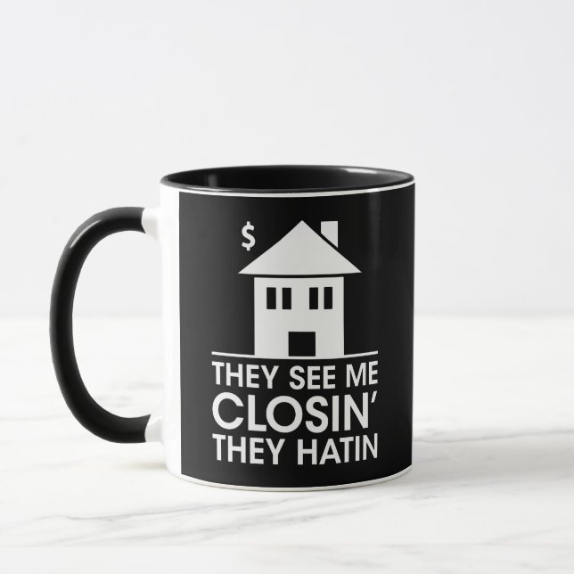 Taza Éxito de ventas, me ven cerrando la edad de bienes (Izquierda)