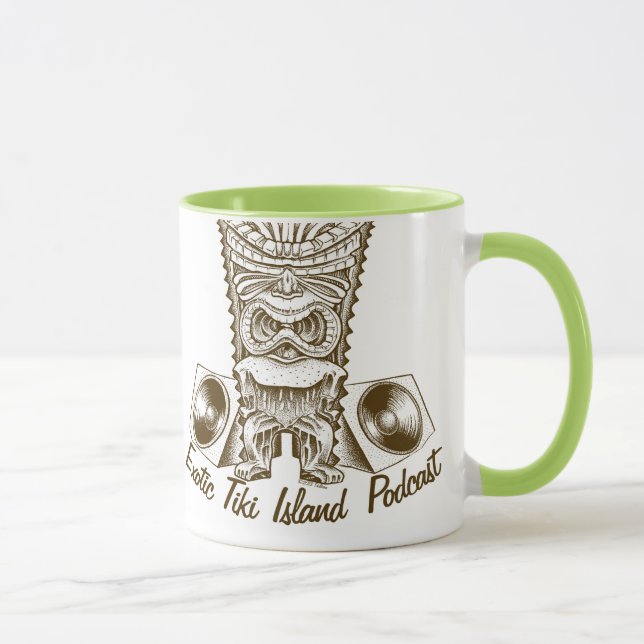 Taza exótica del podcast de la isla de Tiki (Derecha)