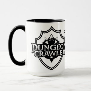 Taza Explorador de Mazmorras Personalizado Blanco y Neg