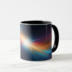 Taza Explosión Cósmica de Supernova Vibrante Abstracta
