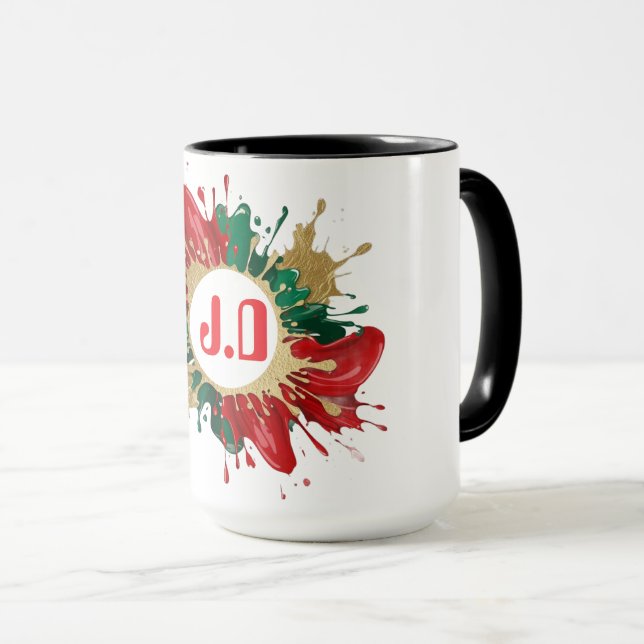 Taza Explosión de color italiano abstracto (Anverso derecho)
