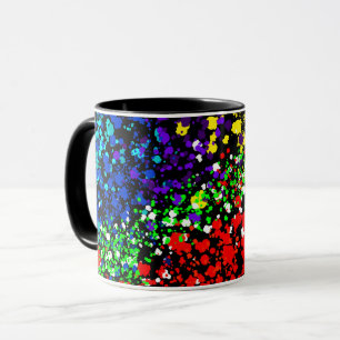 Taza Explosión de color puntos de pintura coloridos mod