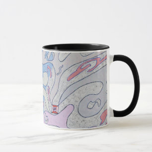 Taza Explosión en el espacio, arte abstracto