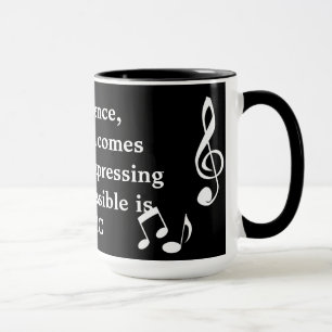 Taza Expresando la música inexpresable