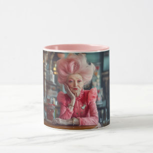 Taza Expresión de amor Beso de gracia eterna en rosa