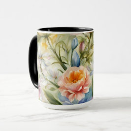 Taza Exquisitas Flores De Primavera Sofisticadas. Pintu