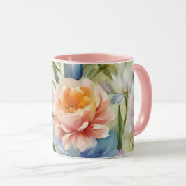 Taza Exquisitas Flores De Primavera Sofisticadas. Pintu